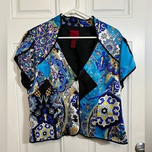 Vintage 100% Silk JS Collections Asian Inspired Jacket